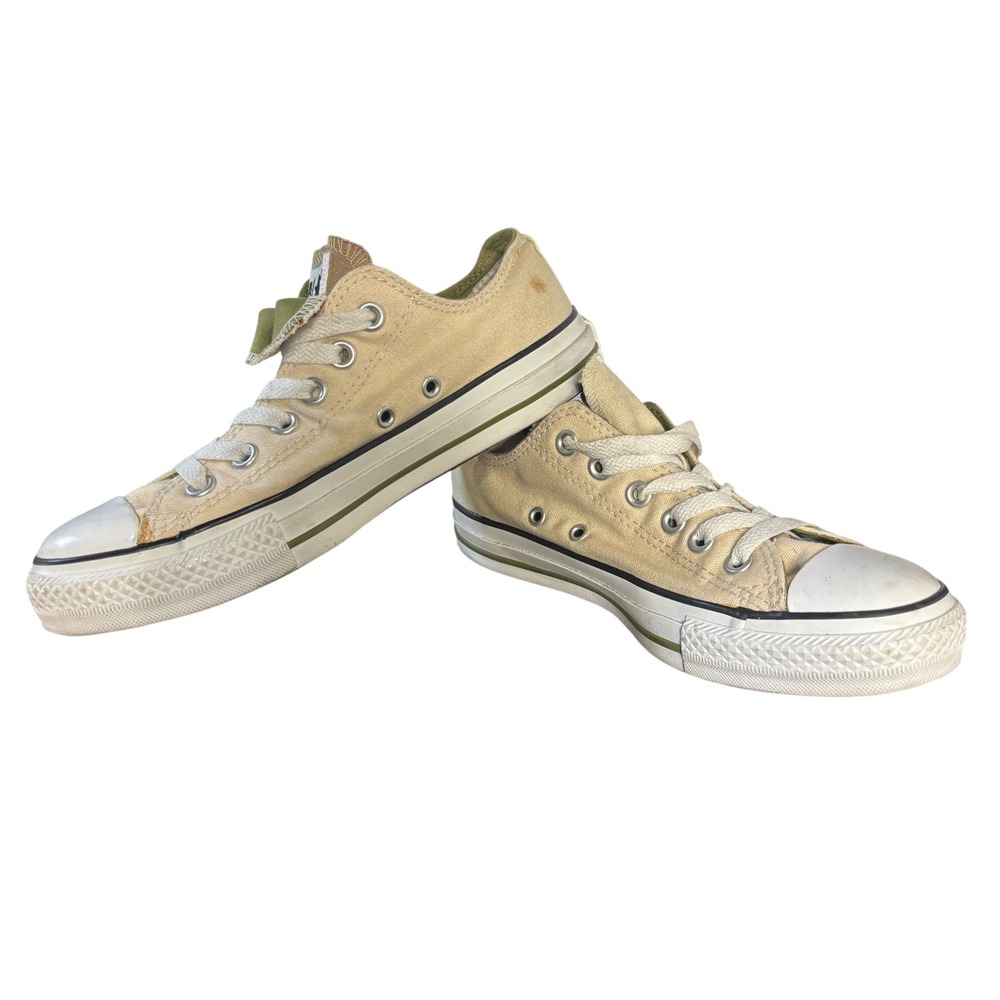 Converse Chuck Taylor All Star Low Tan Olive Green Double Tongue 1V311 Womens 7
